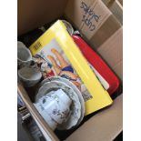 BOX OF POTTERY ETC. T2