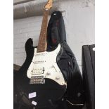 ELECTRIC GUITAR WITH STAND AND CASE