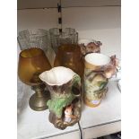 POTTERY AND GLASS VASES