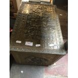 BRASS COVERED LOG BOX T2