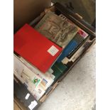 BOX OF STAMPS AND ALBUMS T3