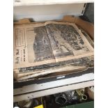 BOX OF NEWSPAPERS