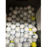 A crate with 100 Srixon golf balls