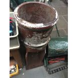 A large chimney pot