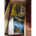 A box of posctards and other cars related cards