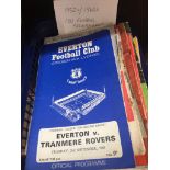 Box of football programmes from 1950s and 1960s