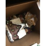 A box with Xmas figures and houses