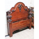 A Victorian mahogany double bed frame.