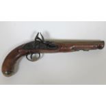 A William IV Royal Mail Coach Guards flintlock pistol by J. Harding & Son with walnut stock, the