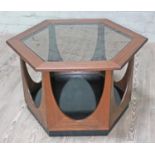 An G-Plan octagonal coffee table.