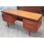 A G-Plan teak pedestal dressing table.