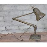 A Herbert Terry & Sons anglepoise lamp with painted finish.