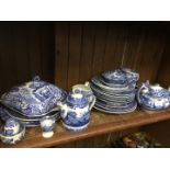 Blue & white pottery incl spode