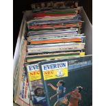 A box of football programmes