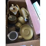 A box of Denby pottery