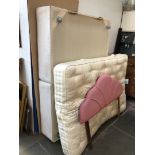 A cream double divan bed with VI Spring Elite Life-Changing mattress. Please note this does not come