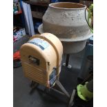 An electric cement mixer