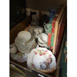 Early edwardian tea set, ornaments and pictures