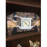 Art Deco marble mantel clock