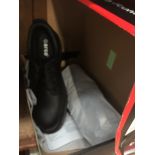 A pair of boxed Arco work shoes black size 11