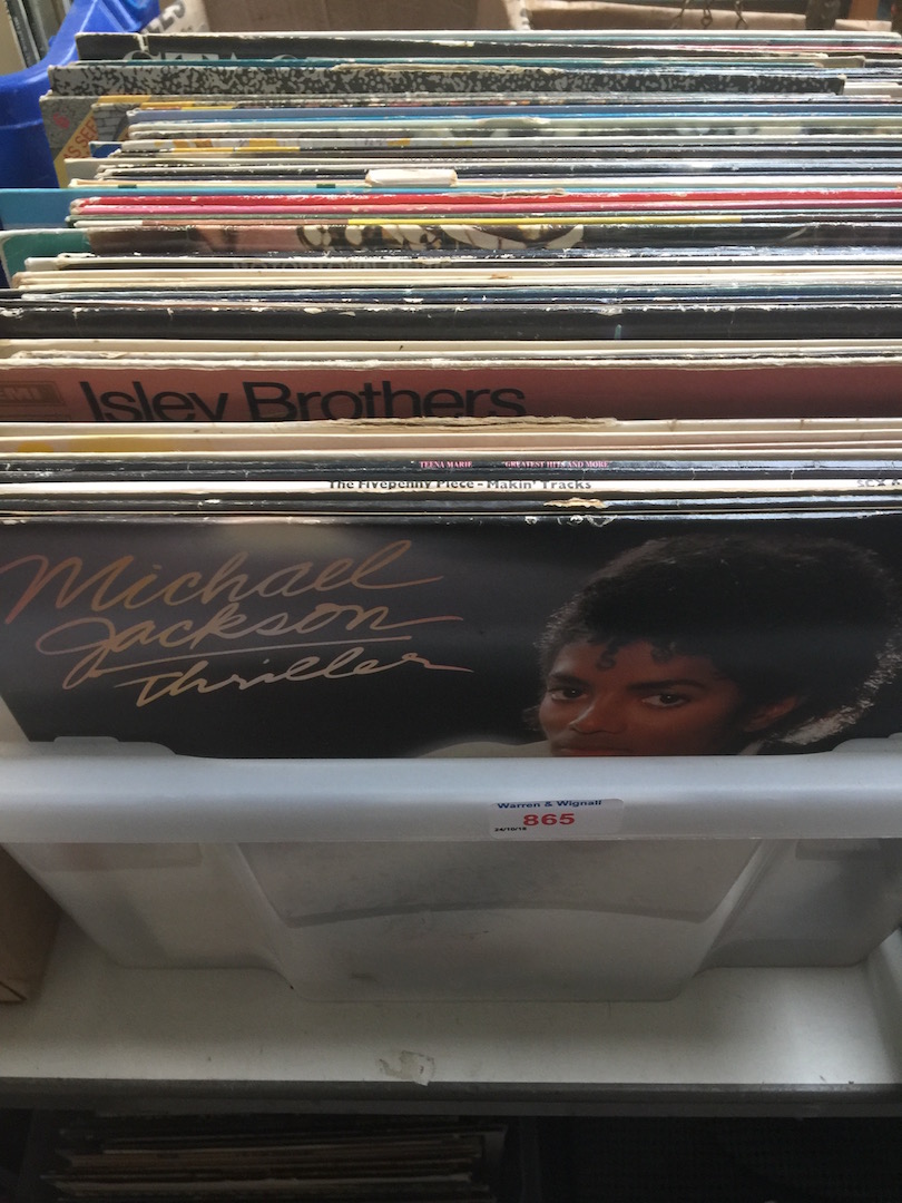 A box of approx. 90 LPs mainly soul and black music including Gloria Jones Share My Love sleeve
