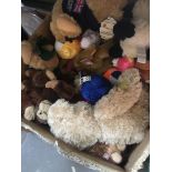 A box with large quantity of soft toys