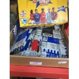 A box with football trading cards