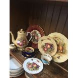 A small colection of Autumn gold pottery