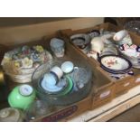 2 boxes of pottery