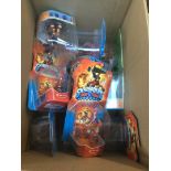 A box of Skylanders Trap Team toys