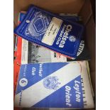 A box of 1950s - 1960s football programmes