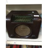 A Bush bakelite radio