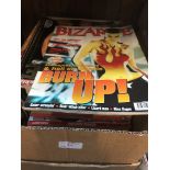 A box of Bizarre adult magazines