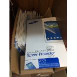 A box of Samsung Galaxy Tab 3 screen protectors