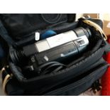 A Jessops camera bag and video camers (as found)