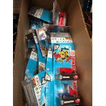 A box of Transformers cars