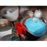 large box of kitchen pots etc.