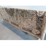 A beige ground Keshan style carpet, 230cm x 160cm.