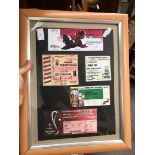 5 framed reproduction Liverpool European final tickets