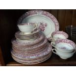 Paragon pink rose pattern dinner ware