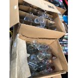 2 boxes containing large quantity of glasses