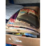 A box of magazines ephemera