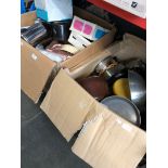 2 large boxes of kitchen utensils