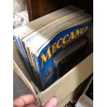 A box of 1930s and 1940s Meccano magazines