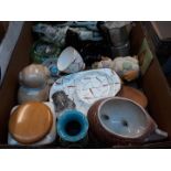 Box of pottery etc.