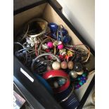 A box of costume jewellery