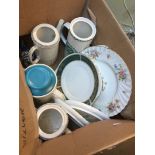 Box of pottery and china