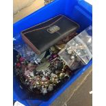 A box of costume jewellery