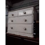 A Victorian pine painted chest of drawers