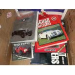 A box with quantity of car related books including Bentley, MG, etc